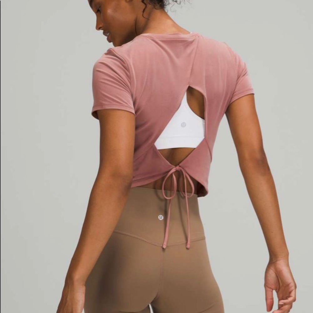 Lululemon Open Tie-Back Short Sleeve
